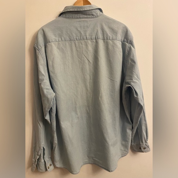 Wrangler Men’s Shirt XL Blue Button Down - Picture 3 of 7